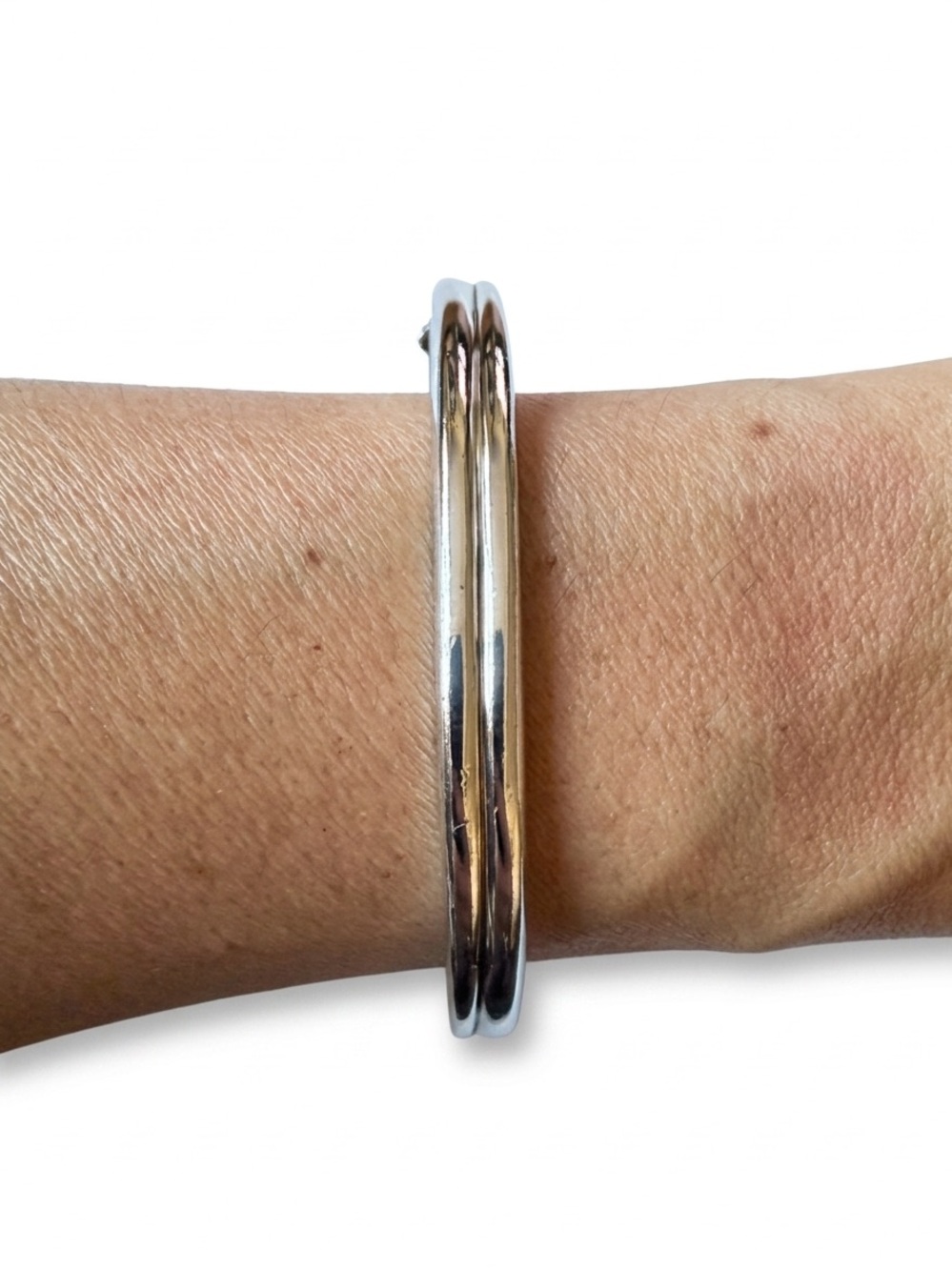 Simple Silver Bangle Bracelet